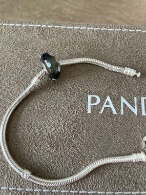 Pandora Black and White Spot Glass Charm